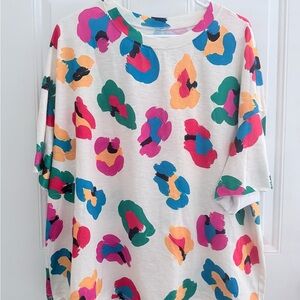 SHEIN Colorful Abstract Print Blouse